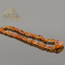 Cognac short amber necklace for adults